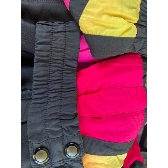 Vintage Slalom Skisuit Neon Blocks Black bottom Women’s size 10 - Picture 10 of 11